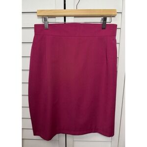 Vertigo Paris Vintage 90's Wool Blend Pencil Skirt Women's Size 12 Fuchsia NWT